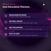 ANAL ADVENTURES PLATINUM - SILICONE ANAL BEADS WITH VIBRATING C-RING - BLACK