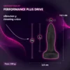 PERFORMANCE PLUS - DRIVE - RIMMING WIRELESS REMOTE CONTROL RECHARGEABLE BUTT PLUG - BLACK