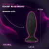 ANAL ADVENTURES PLATINUM - SILICONE ROCKET PLUG - BLACK