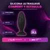 ANAL ADVENTURES PLATINUM - SILICONE ROCKET PLUG - BLACK