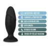 ANAL ADVENTURES PLATINUM - SILICONE ROCKET PLUG - BLACK