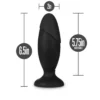 ANAL ADVENTURES PLATINUM - SILICONE ROCKET PLUG - BLACK