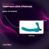 TEMPTASIA - LUNA - STRAPLESS SILICONE DILDO - TEAL