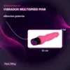 VIBRADOR MULTISPEED PINK 24CM  X 4CM