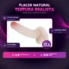 VIBRADOR CONSOLADOR REALISTICO TESTICULOS MULTIFUNCION 17,5CM X 4CM  KUCOOL