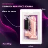 VIBRADOR REALISTICO SOPAPA TESTICULO 19,5CM X 4,5CM