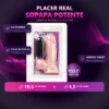 VIBRADOR REALISTICO SOPAPA TESTICULO 19,5CM X 4,5CM