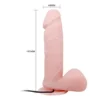 VIBRADOR REALISTICO SOPAPA TESTICULO 19,5CM X 4,5CM