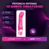 VIBRADOR 10 FUNCIONES  SUMERGIBLE 22CM X 4CM