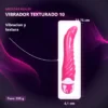 VIBRADOR 10 FUNCIONES  SUMERGIBLE 22CM X 4CM