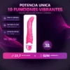 VIBRADOR 10 FUNCIONES  SUMERGIBLE 22CM X 4CM