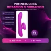VIBRADOR CRIS CLITORIS ROTATIVO 11 FUNCIONES SILICONA USB RECARGABLE