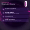 VIBRADOR CRIS CLITORIS ROTATIVO 11 FUNCIONES SILICONA USB RECARGABLE