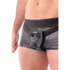 CINTURÓN-ARNÉS MASCULINO 3 EN 1 CON AROS INTERCAMBIABLES - JUGAR EN PAREJA DOBLE PENETRACIÓN - NEGRO Y CORREA REGULABLE.