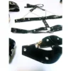 KIT LUXURY CHAROL NEGRO CON STRASS 4 PIEZAS