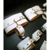 KIT LUXURY BLANCO Y HERRAJES DORADOS 8 PIEZAS