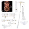 KIT LUXURY BLANCO Y HERRAJES DORADOS 8 PIEZAS