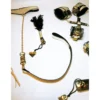 KIT LUXURY GOLD CON PUNTILLA NEGRA 7 PIEZAS