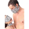 KIT LUXURY REPTIL BLANCO Y NEGRO 7 PIEZAS