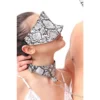 ANTIFAZ LUXURY CIEGO REFORZADO SNAKE BLANCO Y NEGRO