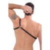 PECHERA DE UN HOMBRO-  ECO-CUERO NEGRO