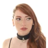 COLLAR CHOKER ARO Y PUNTILLA NEGRA