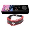 COLLAR CHOKER CON PUNTILLA ROJA Y BOQUITA PLATEADA