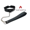 COLLAR SADO CON PUAS Y CORREA DE CADENA