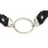 MORDAZA CON ARGOLLA DE 4CM - ECO CUERO NEGRO