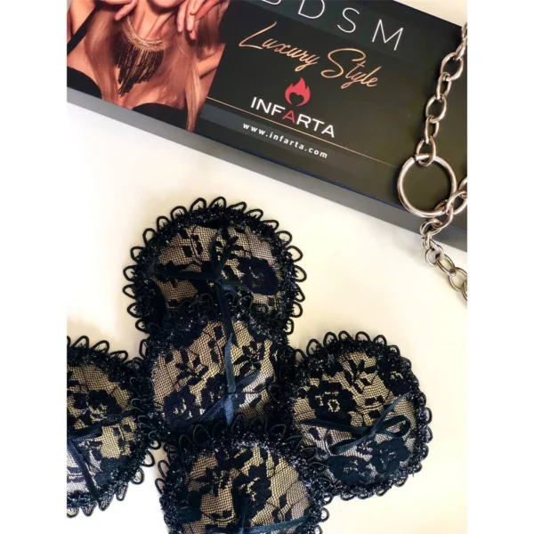 ANTIFAZ Y PEZONERAS DE RASO Y PUNTILLA COLOR CHAMPAGNE -INFARTA SENS-