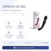 VIBRADOR DUAL SUPER FLEX NEGRO / C9006