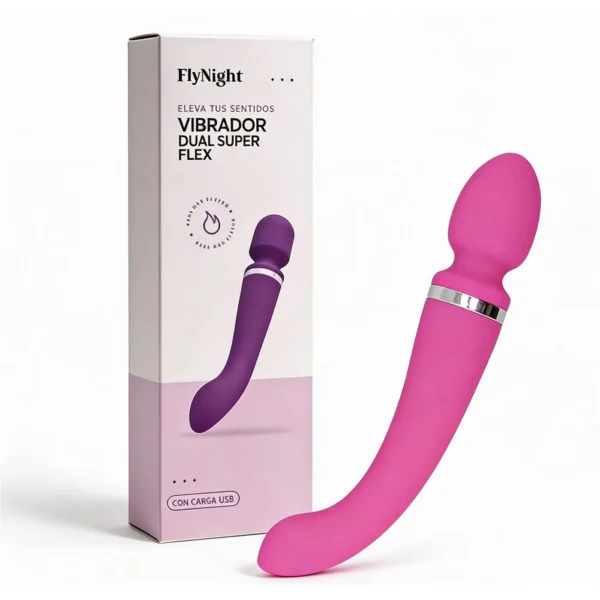 VIBRADOR DUAL SUPER FLEX ROSA / C9006
