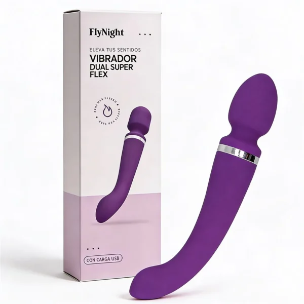 VIBRADOR DUAL SUPER FLEX VIOLETA / C9006