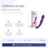 VIBRADOR DUAL SUPER FLEX VIOLETA / C9006
