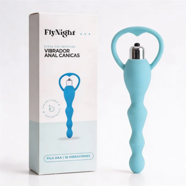 VIBRADOR ANAL CANICAS CELESTE / C9032