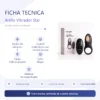 COCKRING VIBRATOR STAR NEGRO / C9038