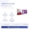 LINEA PREMIUM KIT 4  EN 1 - VIBROS MASAJEADOR CLITORIS / C9042