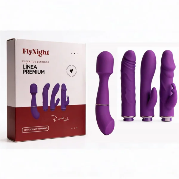 LINEA PREMIUM KIT 4  EN 1 - VIBROS MASAJEADOR CLITORIS / C9042