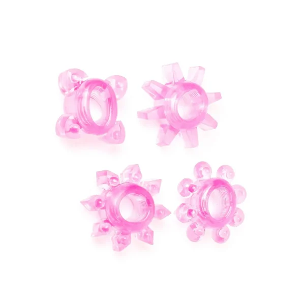 SET 4 ANILLOS ELÁSTICOS BULK. FUERTE ERECCIÓN Y MÁS TIEMPO DE PLACER - COLORES SURTIDOS