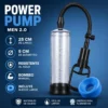 BOMBA ERECTORA POWERPUMP MEN 2.0 PISTON 25X7CM