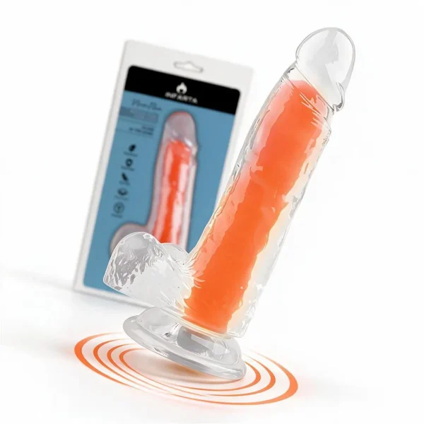 DILDO NEONFLUX ORANGE - BRILLA EN LA OSCURIDAD