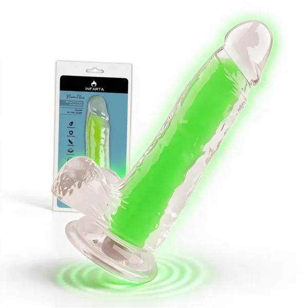DILDO NEONFLUX GREEN - BRILLA EN LA OSCURIDAD