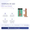 MARCELLUS DILDO DUAL PELLIZCABLE VERTEBRADO