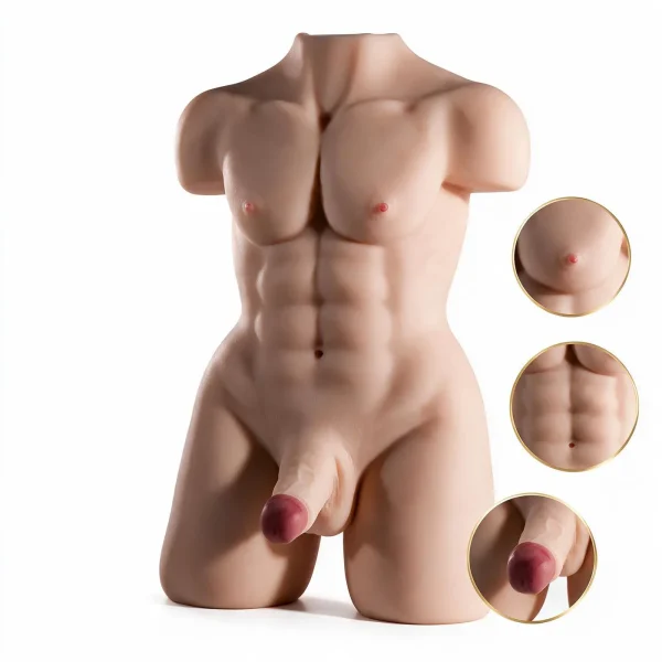 HÉRCULEX – TORSO REALISTA DE GRAN PENE Y COLA + BALITA DE REGALO