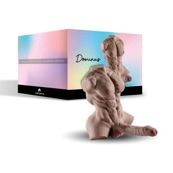 DOMINUS – MUSCULOSO MASTURBADOR EL MÁS VENDIDO - PENE REALISTA Y ANO + BALITA DE REGALO – EFECTO BRONCEADO