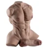 DOMINUS – MUSCULOSO MASTURBADOR MÁS VENDIDO CON PENE REALISTA Y ANO + BALITA DE REGALO – MARRÓN CLARO