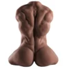 DOMINUS – MUSCULOSO MASTURBADOR MÁS VENDIDO CON PENE REALISTA Y ANO + BALITA DE REGALO – MARRÓN CLARO