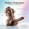 DOMINUS – MUSCULOSO MASTURBADOR MÁS VENDIDO CON PENE REALISTA Y ANO + BALITA DE REGALO – MARRÓN CLARO