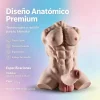DOMINUS – MUSCULOSO MASTURBADOR MÁS VENDIDO CON PENE REALISTA Y ANO + BALITA DE REGALO – MARRÓN CLARO