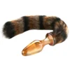 GLASS ANAL TAIL GOLDEN FOX